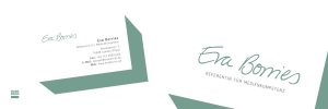 Visitenkarte mit dem entwickelten Logo für Eva Borries - Referentin für Medienpädagogik. Design: RORE DESIGN